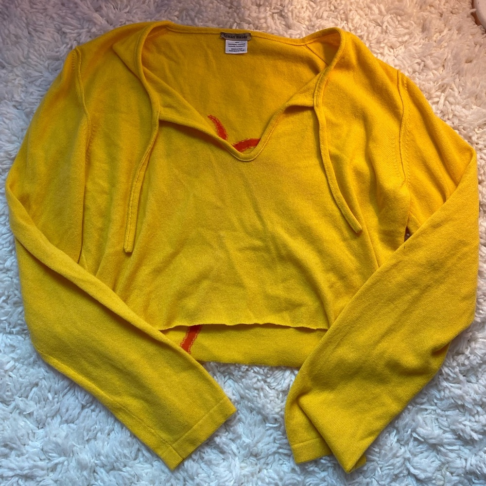Tomas Maier cashmere cropped pullover